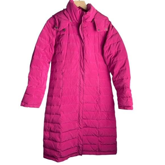 Garnet Hill Women’s Pink Down Filled Long Coat Size-6 - Picture 1 of 4